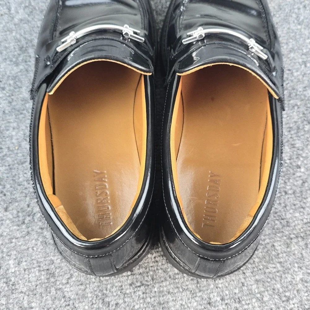 Thursday Boot Company Black Leather Loafer Dress Shoes Horsebit Men's Size 10.5